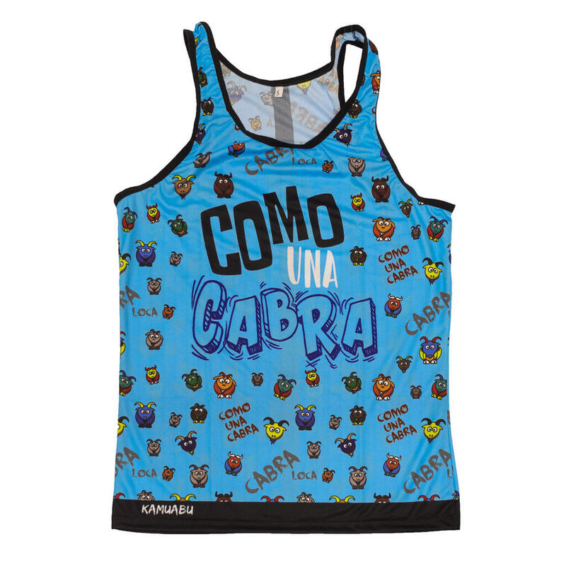 RUNNING SHIRT #COMOUNACABRA voor HEREN - KAMUABU blauwe tanktop