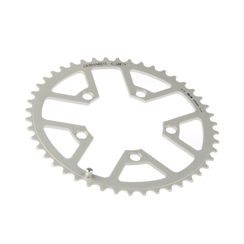 Gebhardt 46T Chainring Ø94 mm, 5-arm, Silver.