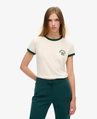 T-shirt voor dames superdry athletic essentials ringer