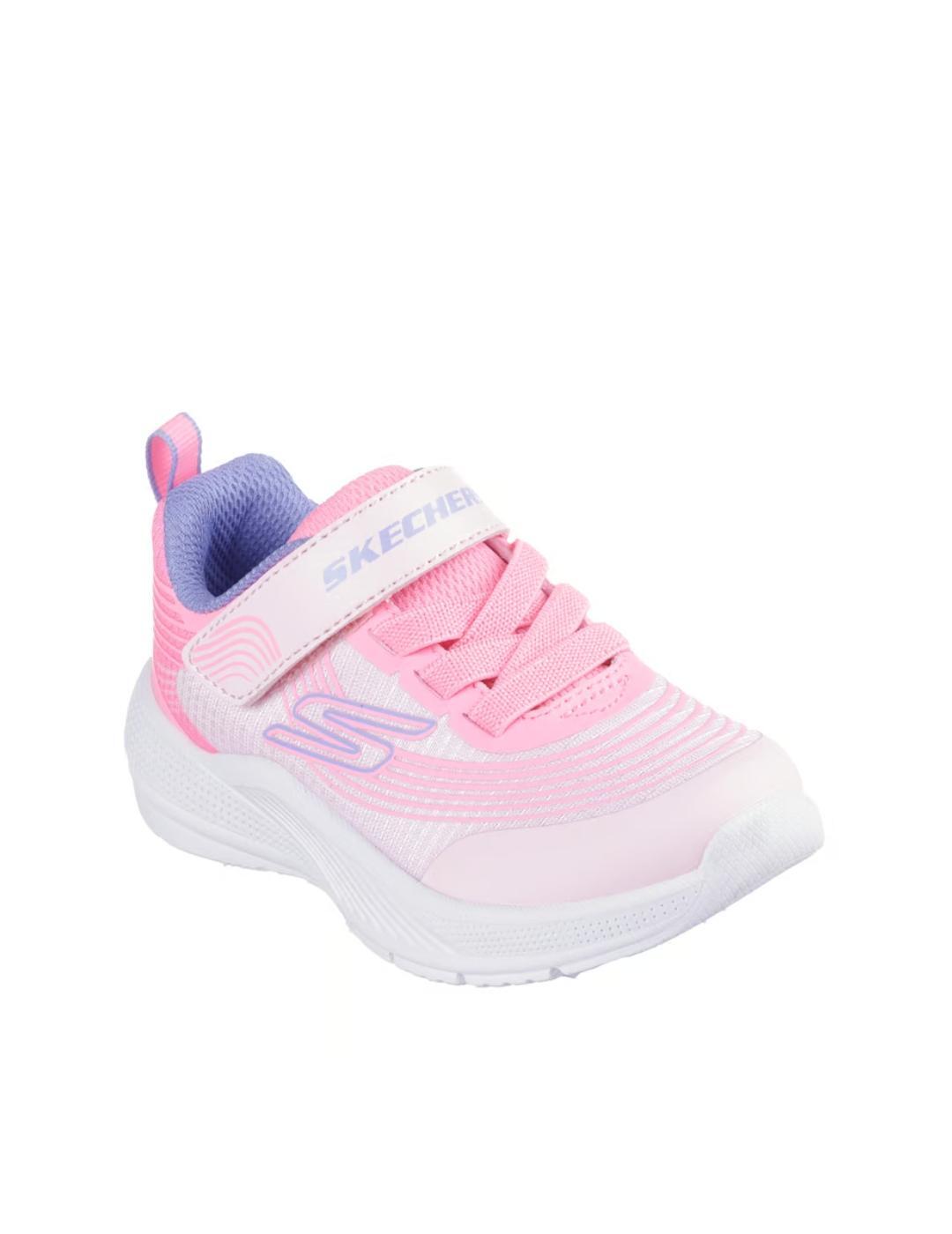 Baskets pour fille Skechers microspec advance Rose 3/6