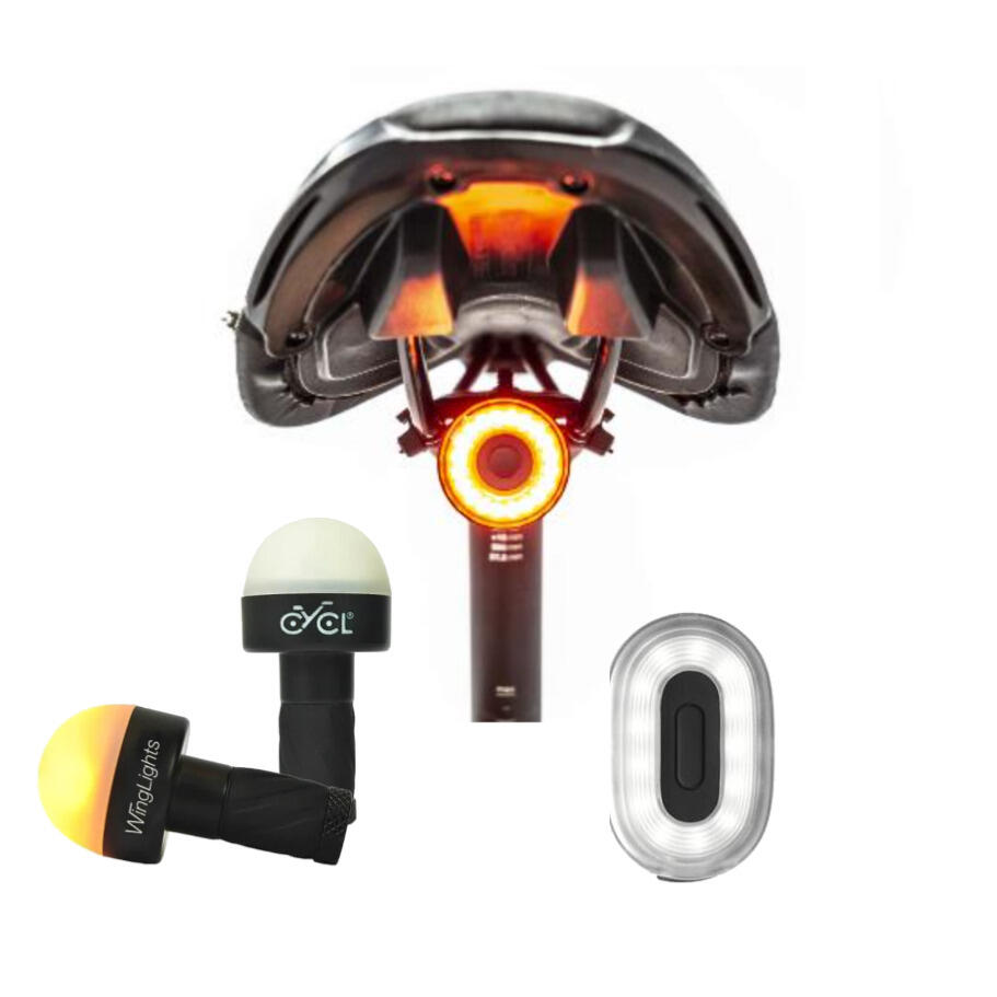 front, rear and turn signal bicycle lights Toad