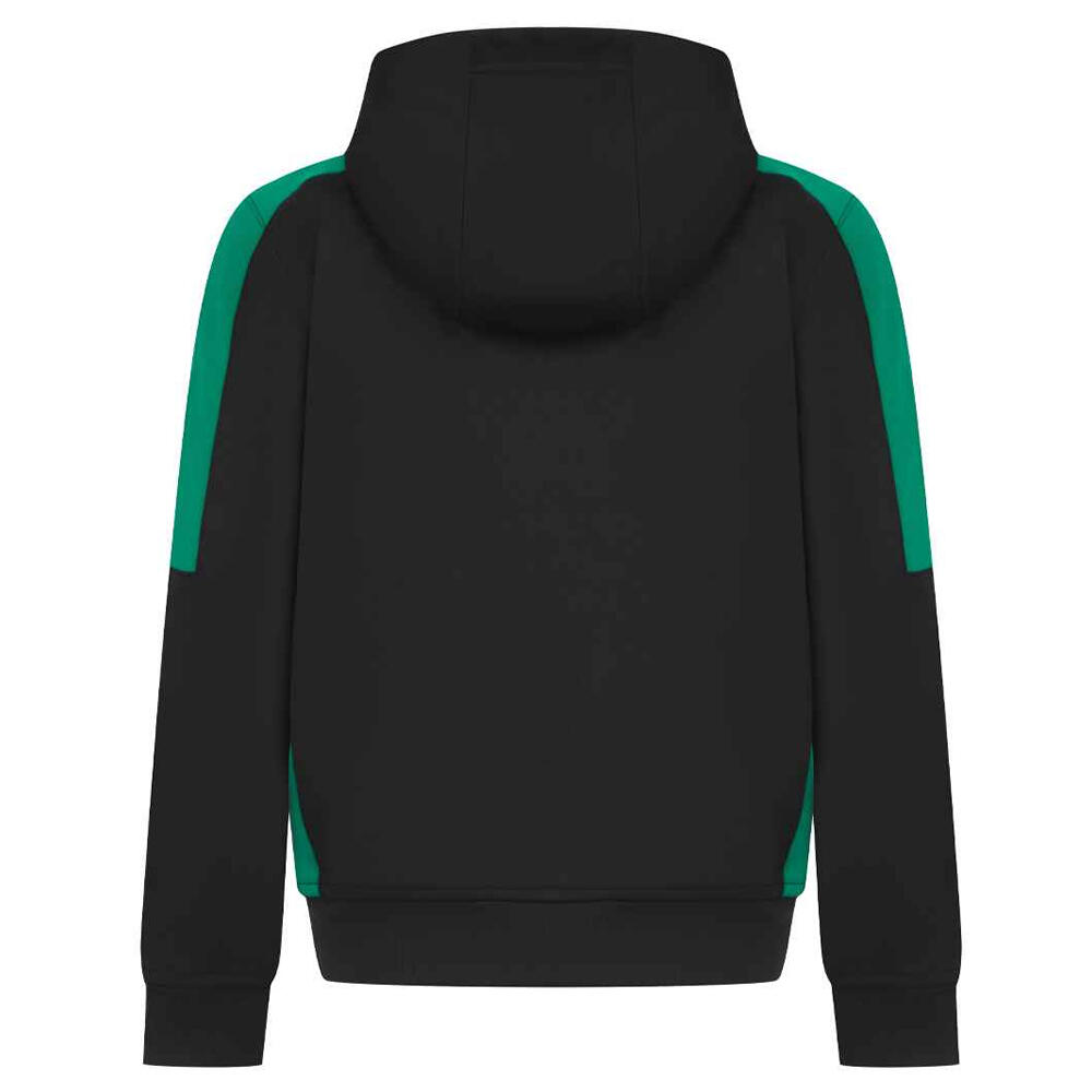 "Team" Kapuzenpullover für Kinder Schwarz/Smaragd 2/3