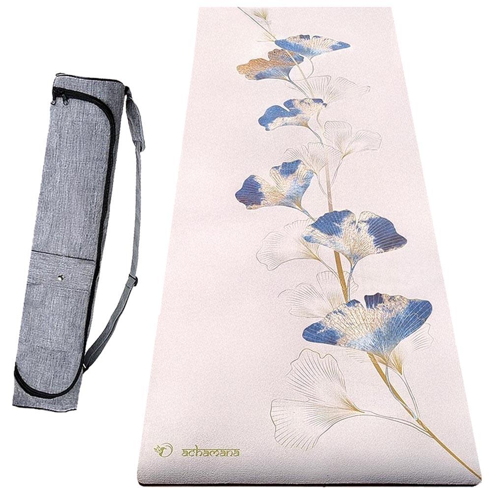 Achamana - Tapis Yoga Hi-tech, 6mm + Sac Étanche - 3 Matériaux Pour Plus De Confort - Tapis De Yoga - Beige|rose - 183 Cm - Decathlon