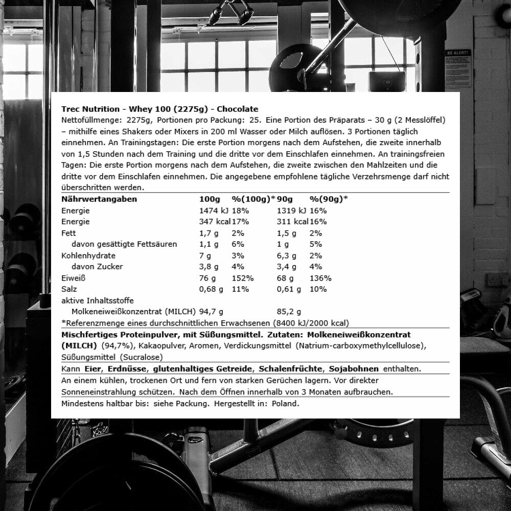 Trec Nutrition Whey 100 (2275g) Chocolate - Proteine 3/4