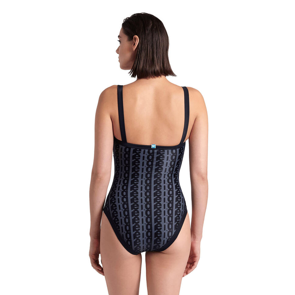 Strój kąpielowy damski treningowy Arena Women's Monogram Black