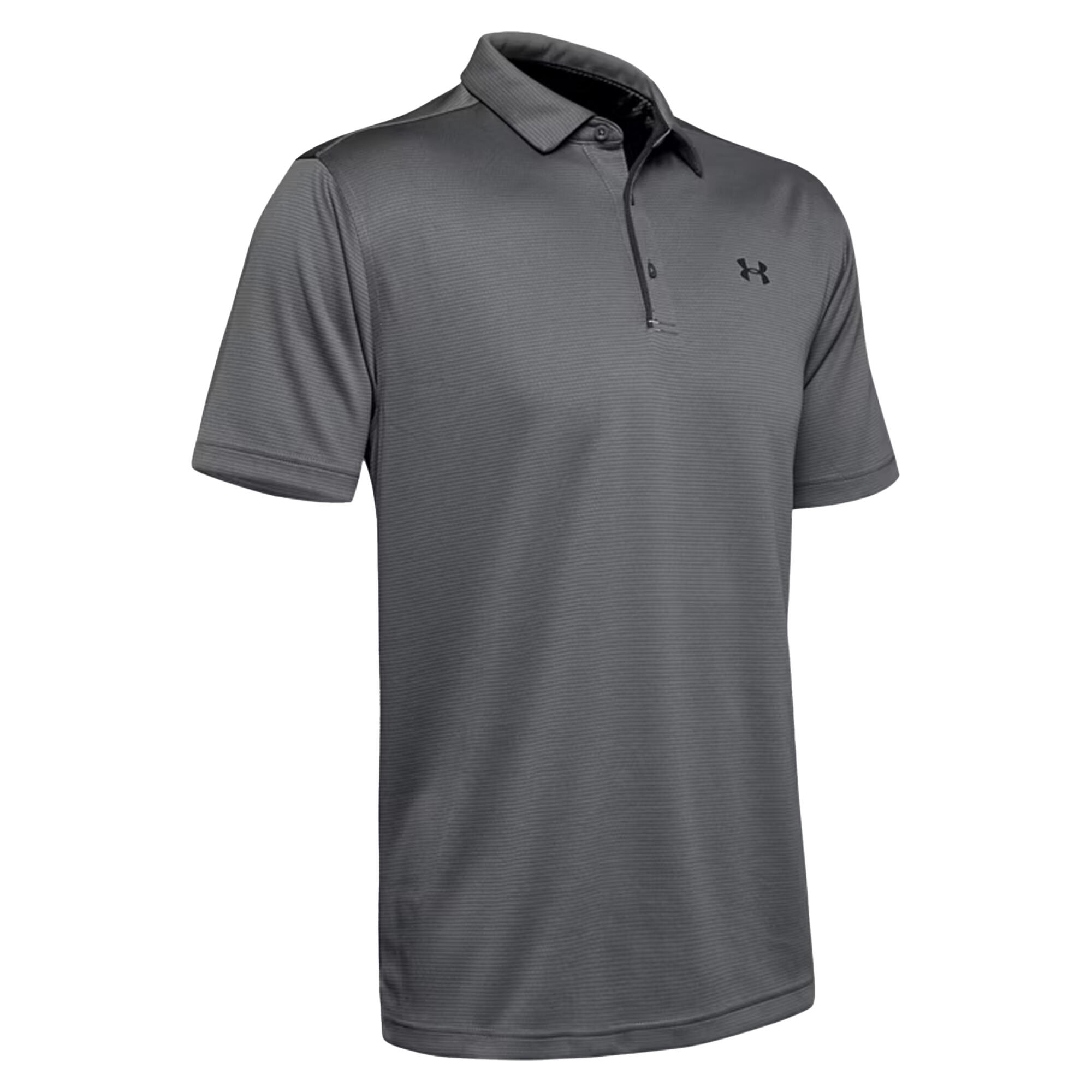 UNDER ARMOUR Mens Tech Polo Shirt (Graphite/Black)
