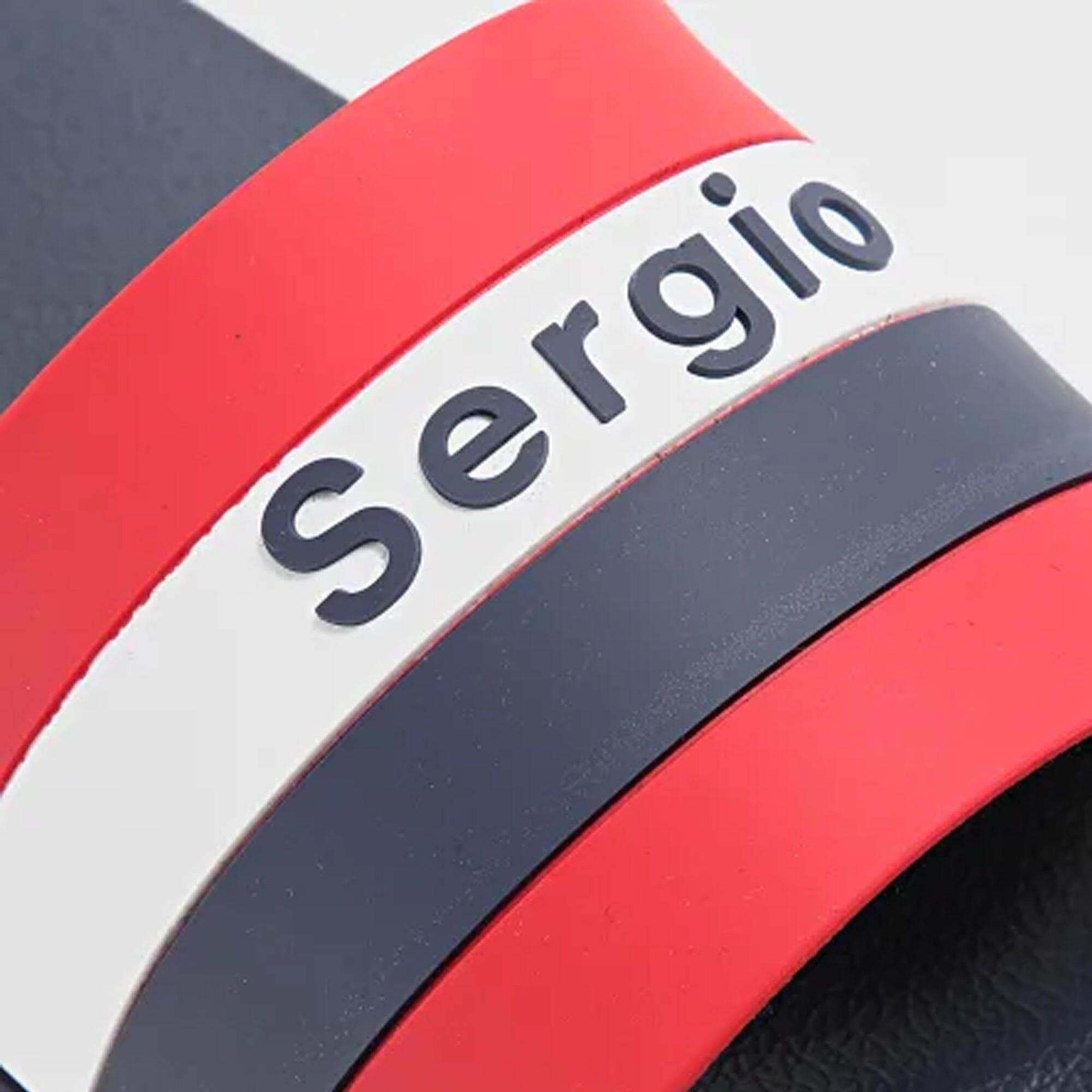 San Remo Stripe Slides Navy/Red/White 3/3