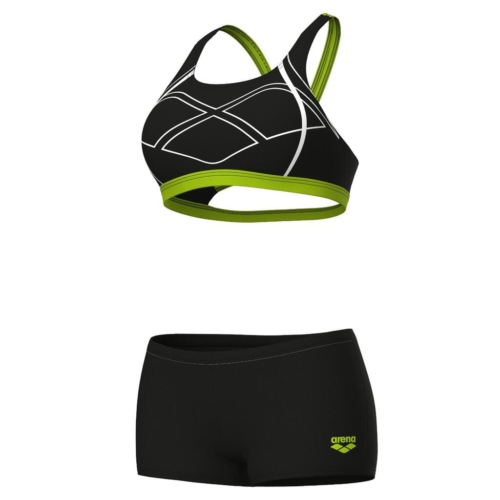 Women's Arena Graphic Two-Piece Swimsuit - Black