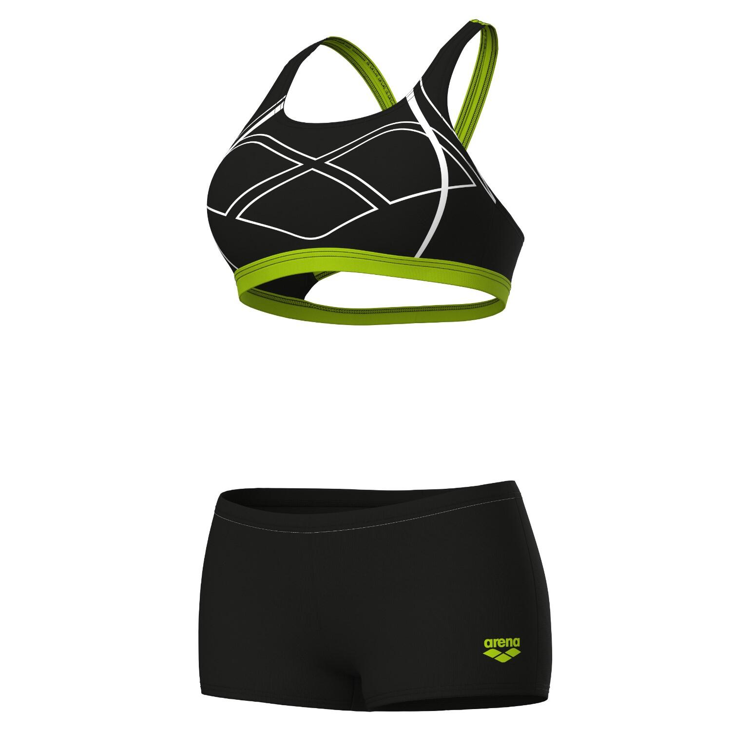 Costume da Bagno Donna 2 Pezzi Arena Graphic Nero 1/5