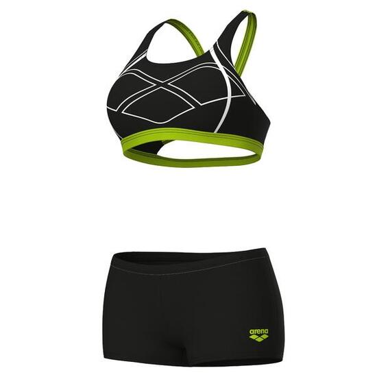 Maillot de bain 2 pièces Noir Femme Arena Graphic Swimsuit