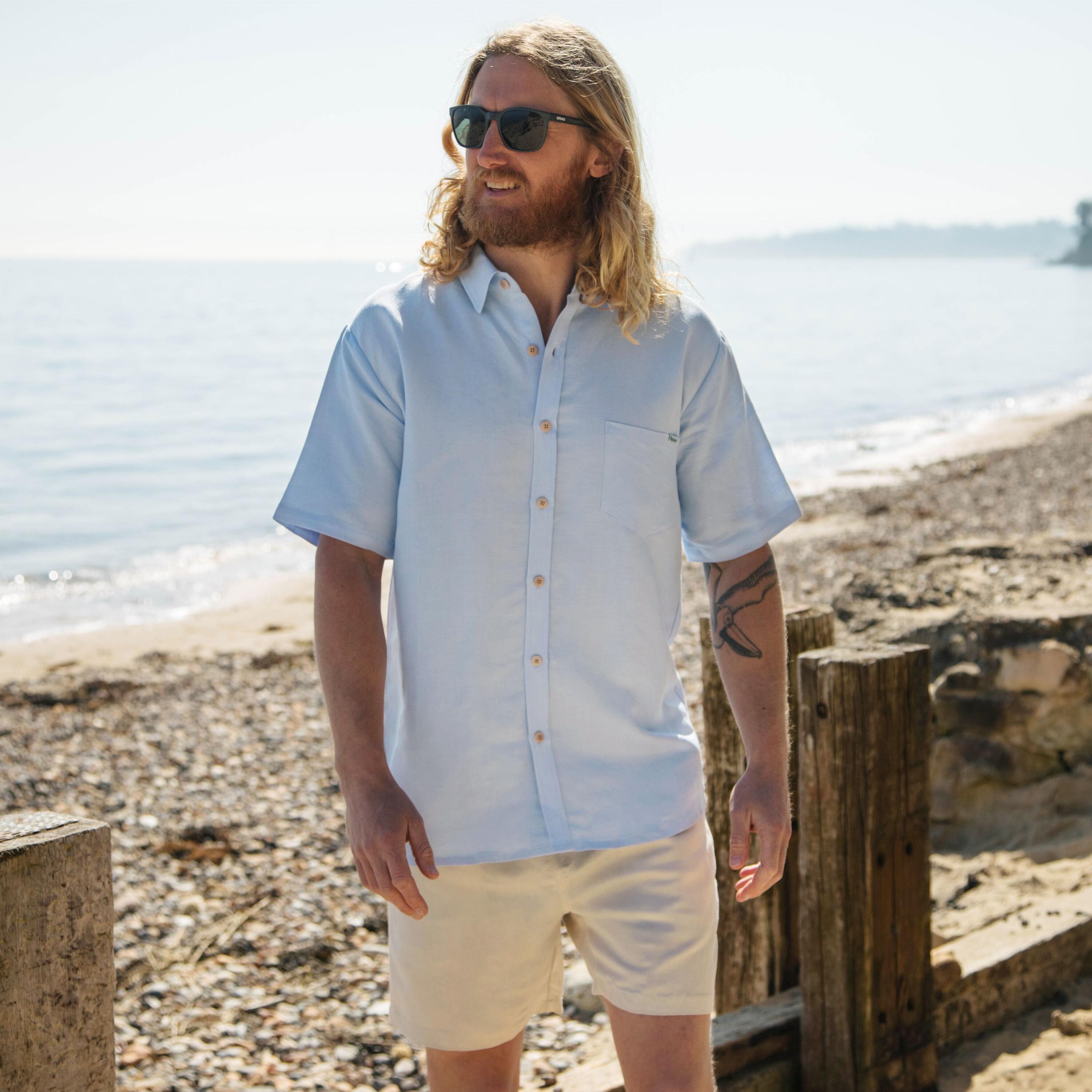 RAPANUI Linen Men's Short Sleeve Shirt