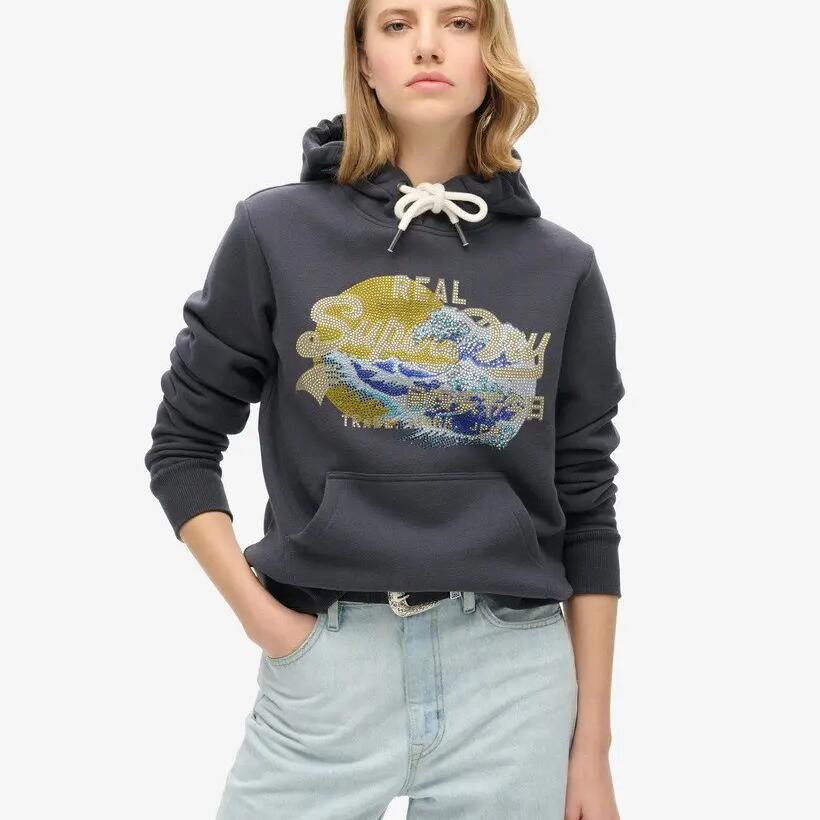 Women's hooded sweatshirt Superdry Vintage Logo Tokyo