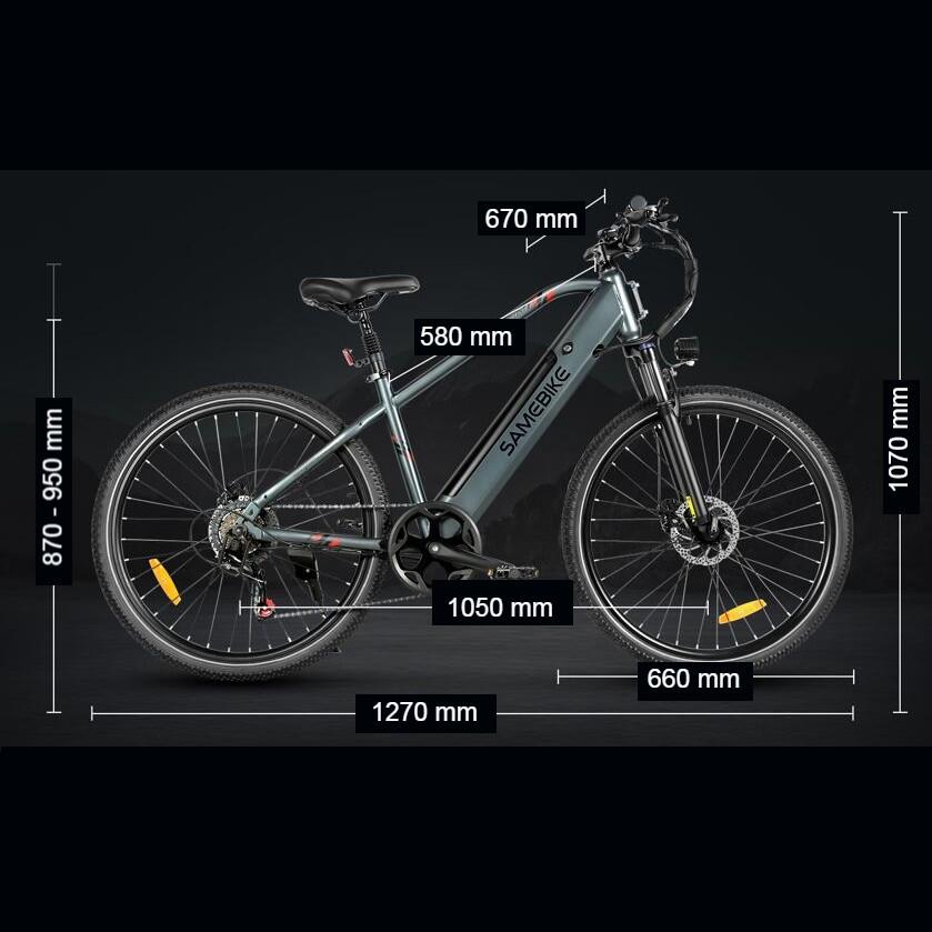 bicicletta elettrica urbana RS-A01 M2 36V-15Ah (540Wh) - ruota 26x2,1" 3/7
