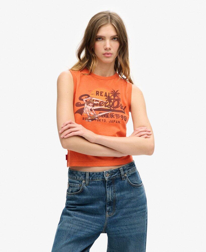 SUPERDRY Slim LA Vintage Logo Graphic Tanktop von SUPERDRY