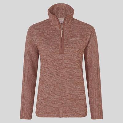 Craghoppers - WOODY Damen Fleecejacke Strick Fleece Halfzip, umber