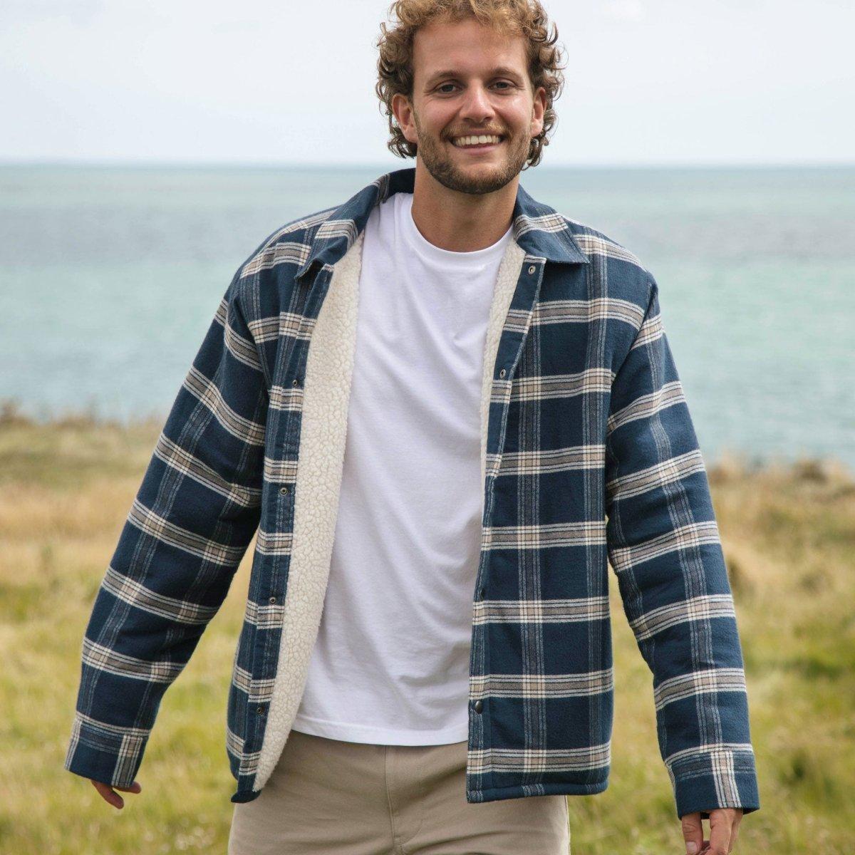 RAPANUI Sherpa Lined Men's Flannel Jacket