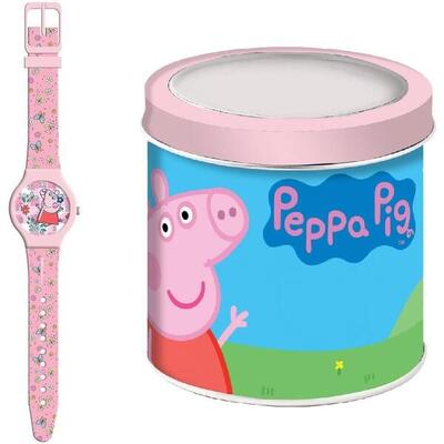 Horloge kinderen peppa pig peppa pig - tin box