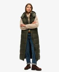 Gilet long à capuche en ripstop