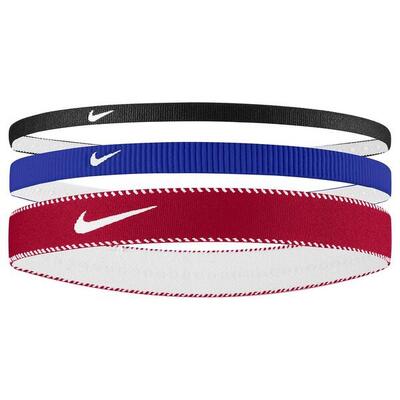 Fascia Per Capelli Misto Misura Confezione 3 Nike Classic Bianco Nero