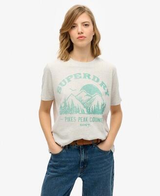 Casual katoenen t-shirt lo-fi outdoor mono.