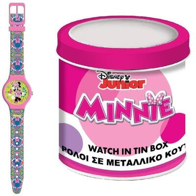 Horloge kinderen minnie mouse minnie - tin box