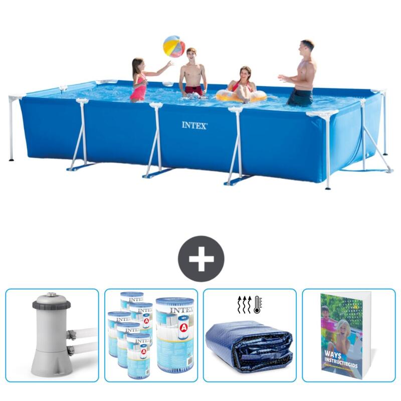Piscine à cadre rectangulaire - 450x220x84 cm + Accessoires CB118