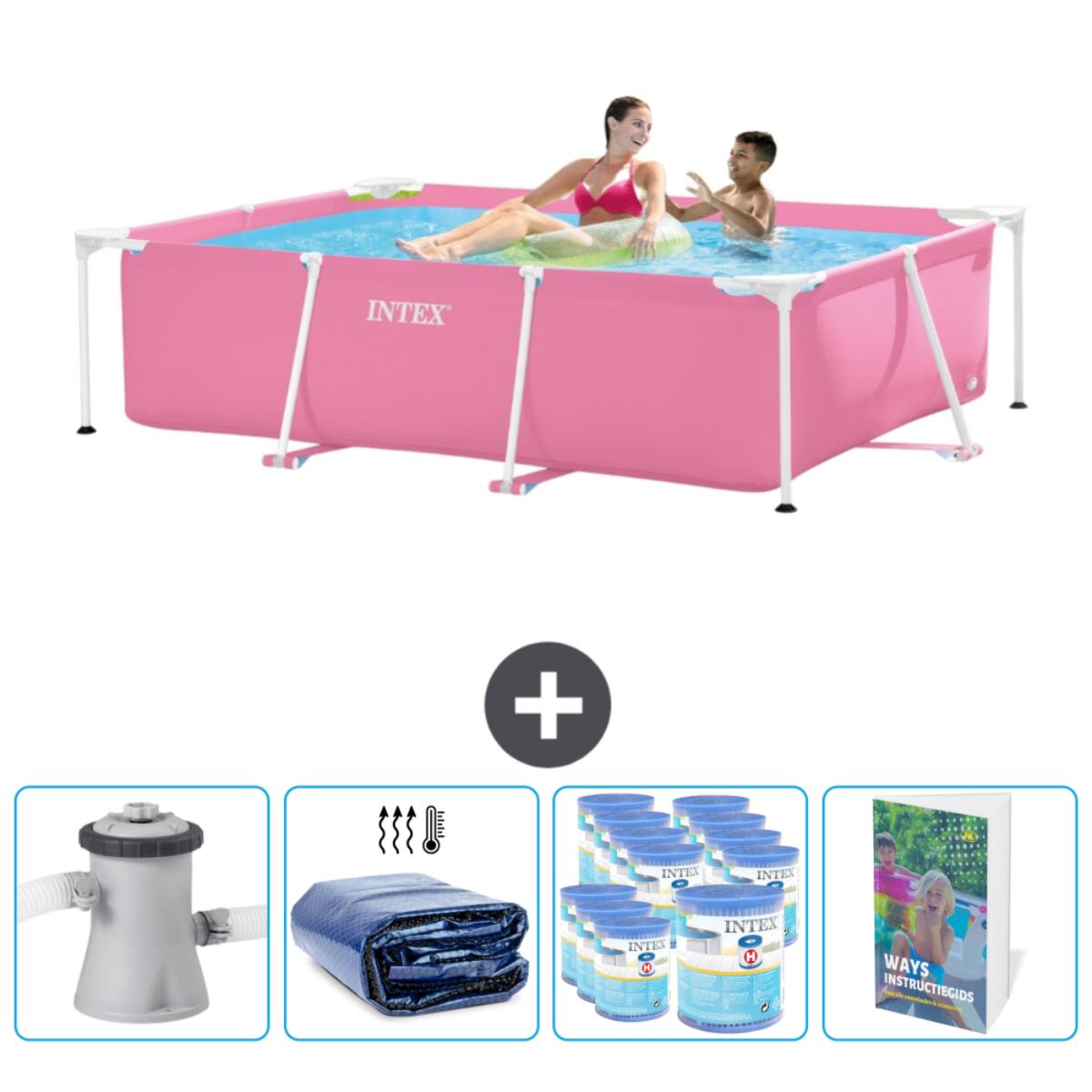 Piscine à cadre rectangulaire - 220x150x60 cm + Accessoires CB127 1/6