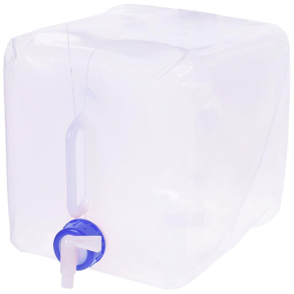 BASIC BIKES Opvouwbare watertank 10L - Wit en Blauw voor Vakantie