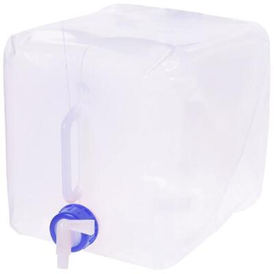 Praktische opvouwbare watertank 10l in wit en blauw