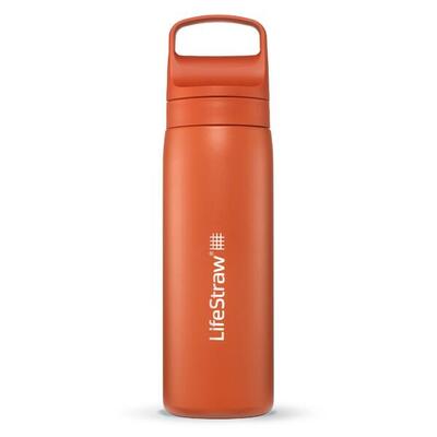 Lifestraw 500ml rvs waterfles – kyoto orange