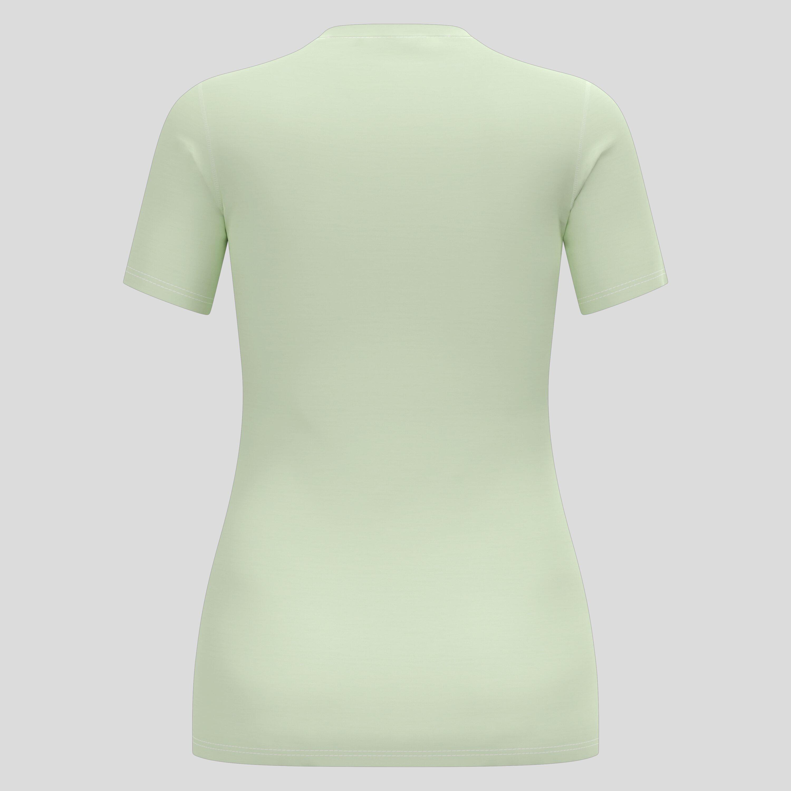 T-shirt técnica Odlo Merino 160 Natural Light Green para mulher 6/6