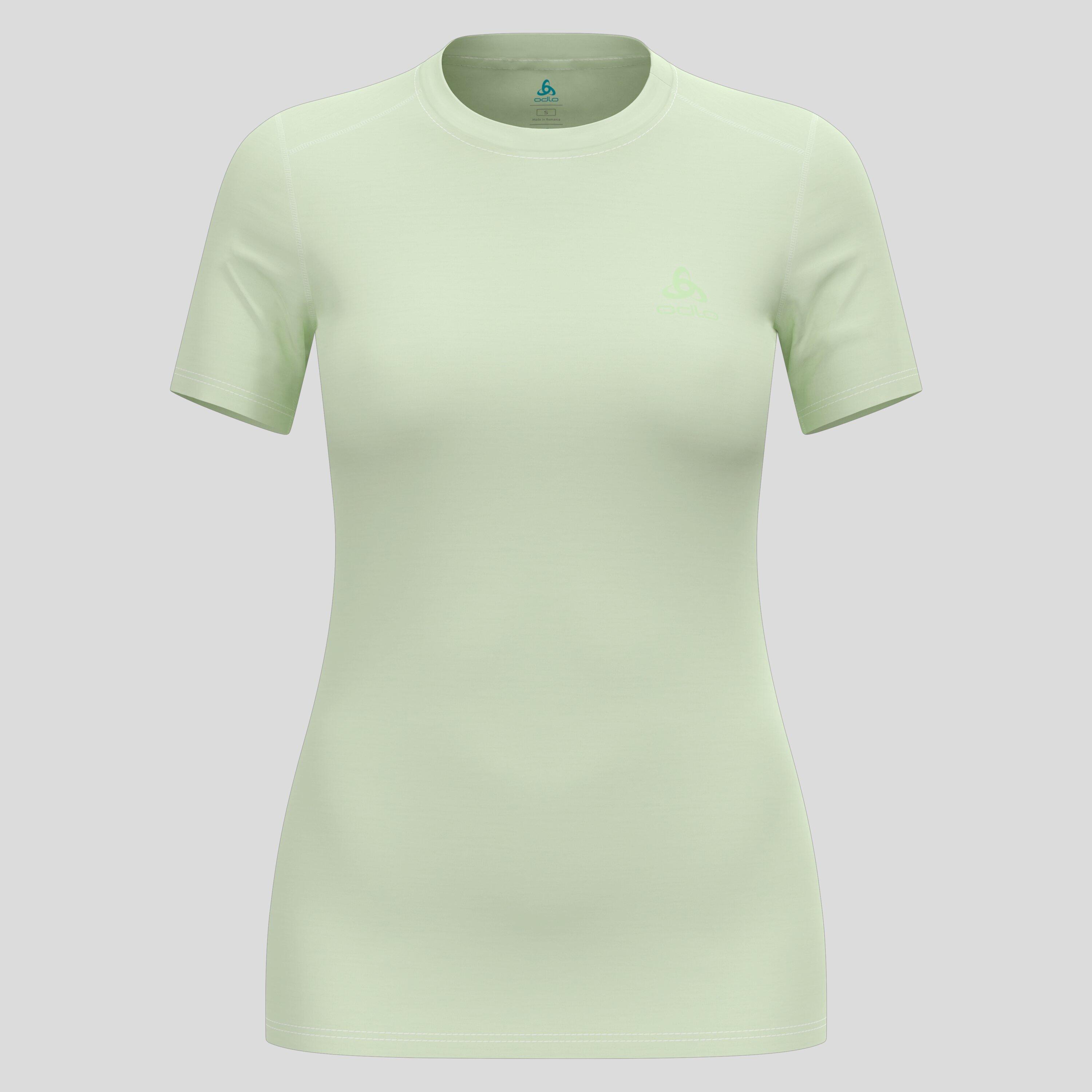 T-shirt técnica Odlo Merino 160 Natural Light Green para mulher 5/6
