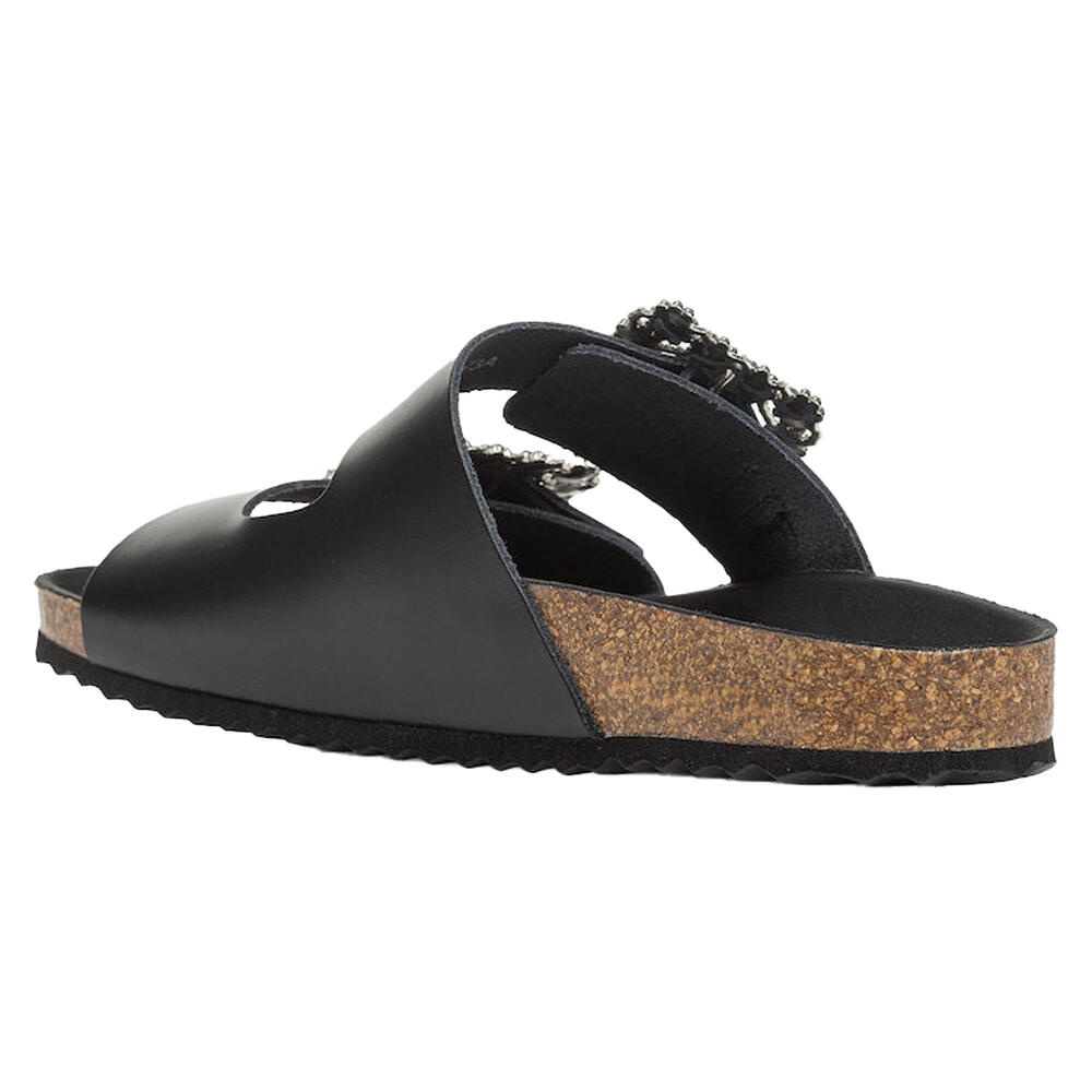 Sandalen "D Brionia R", Narbiges Leder Damen Schwarz 2/4