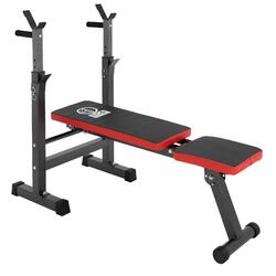 Banc de musculation avec support d'haltères réglable