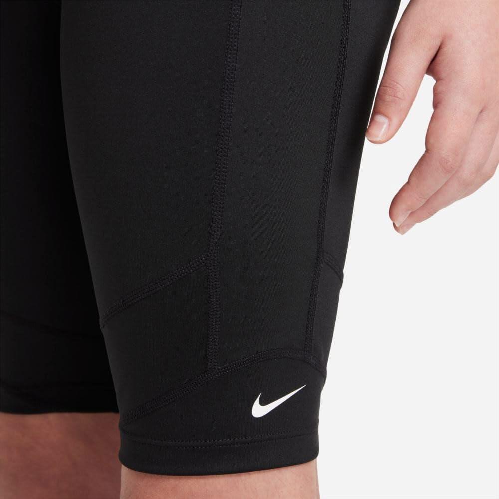 Nike G NK DF One Pantaloncini da Ciclismo per Ragazze, Nero/Bianco, 7 Anni 3/5