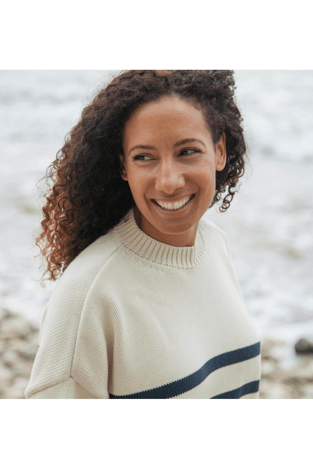 RAPANUI Oversized Striped Knitted Jumper