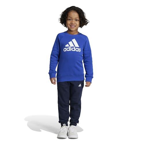 Completo in Pile Adidas Essentials Logo per Bambini 4-5 Anni