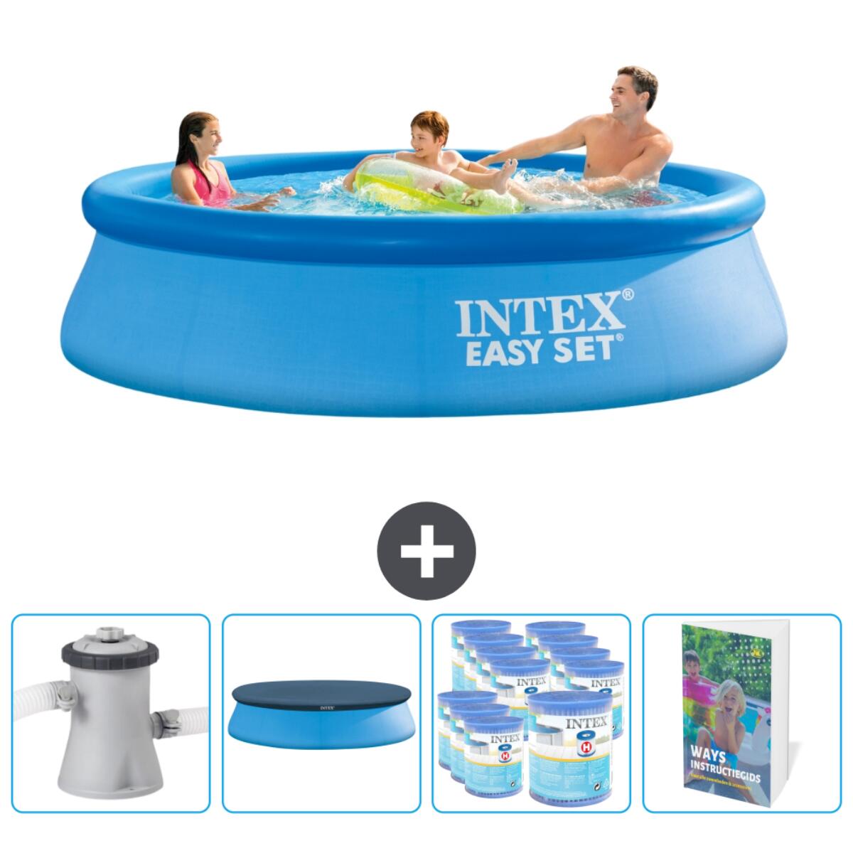 Intex - Piscine Ronde Easy Set - 305x76 Cm + Accessoires Cb111 - Piscine - Bleu - No Size - Decathlon