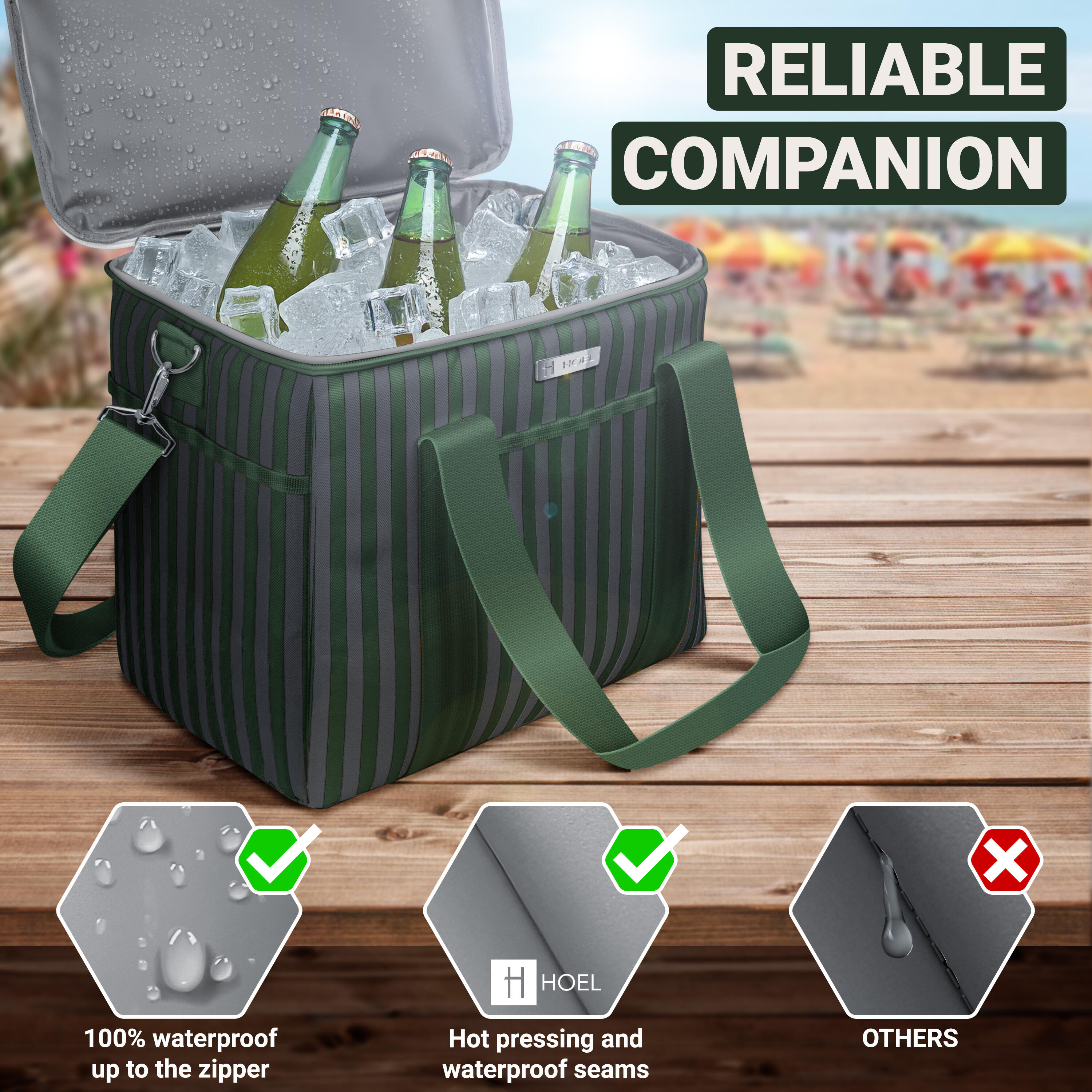 HOEL Koeltas voor eten & drinken - Geïsoleerde thermische tas - Lunchtas 4/7