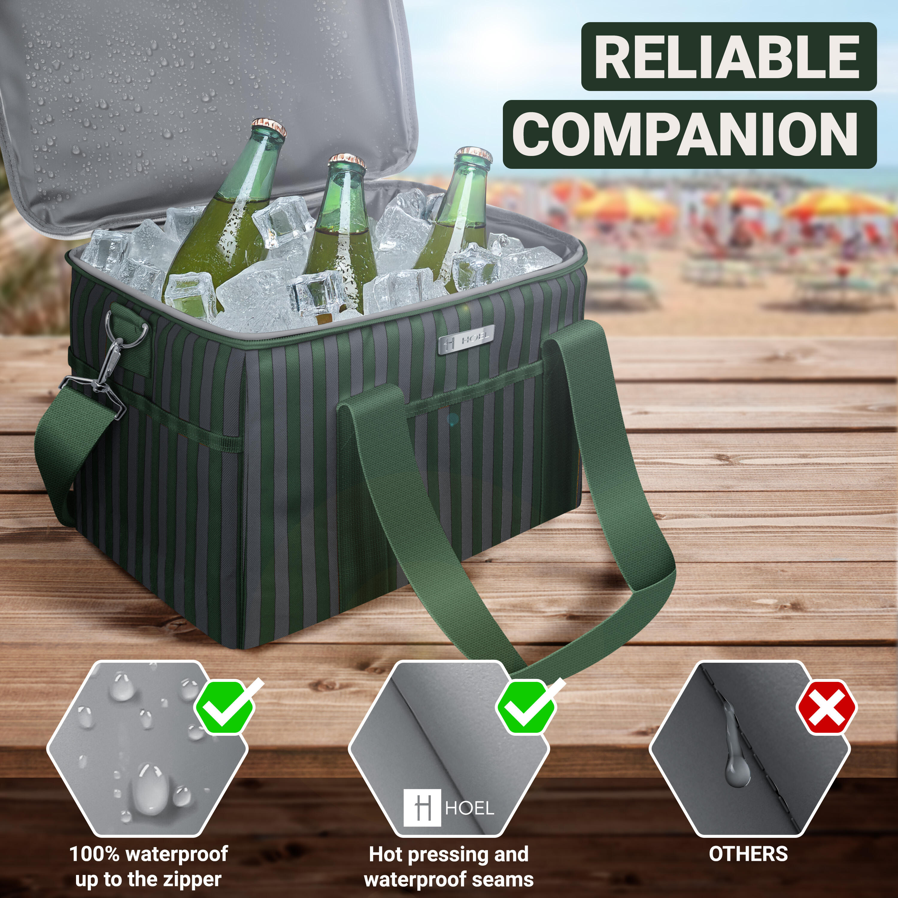 HOEL  Borsa Termica Porta Pranzo - Borsa Frigo Grande 4/7