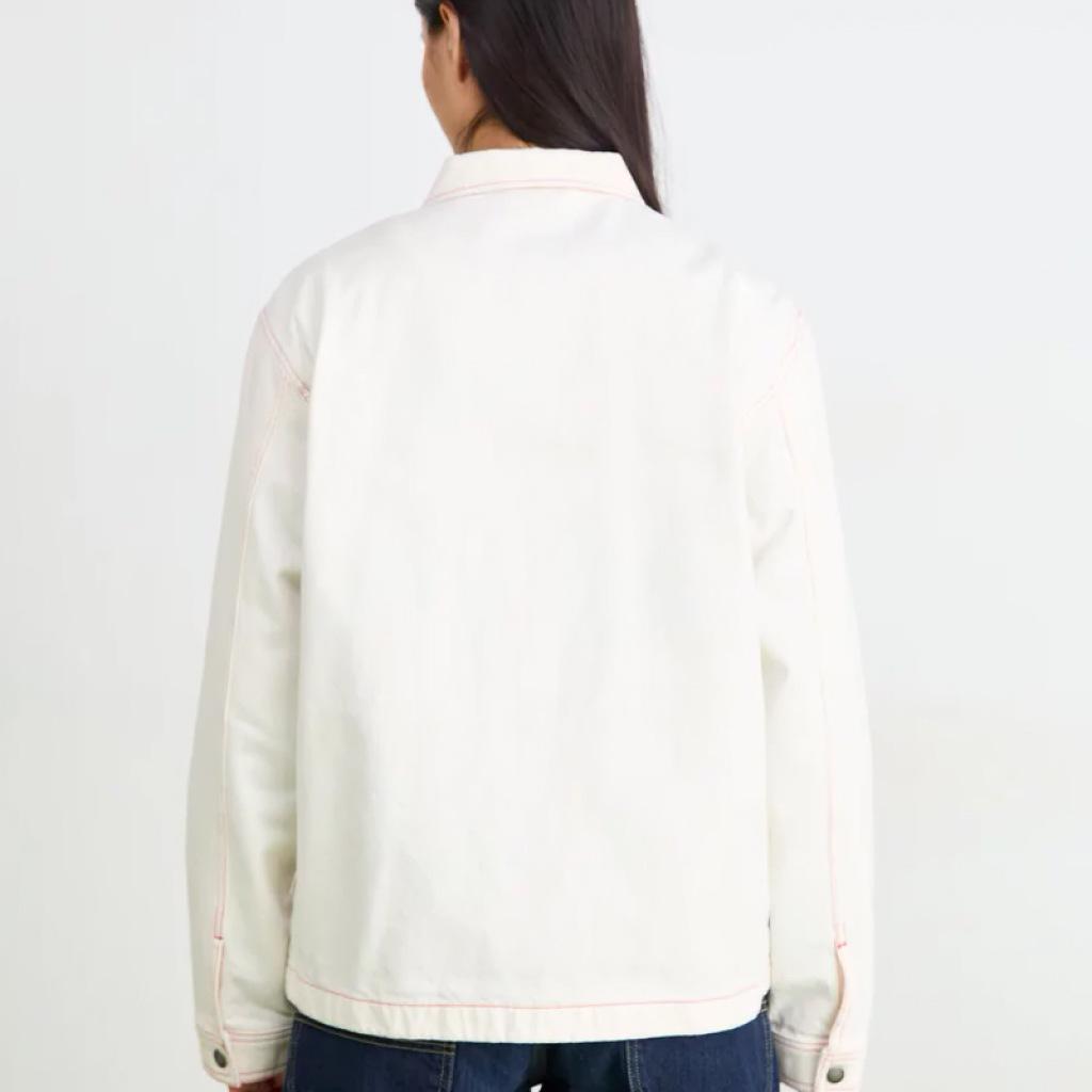 Veste Dickies Modèle Lewistown Denim Jacket Couleur Blanc 2/5