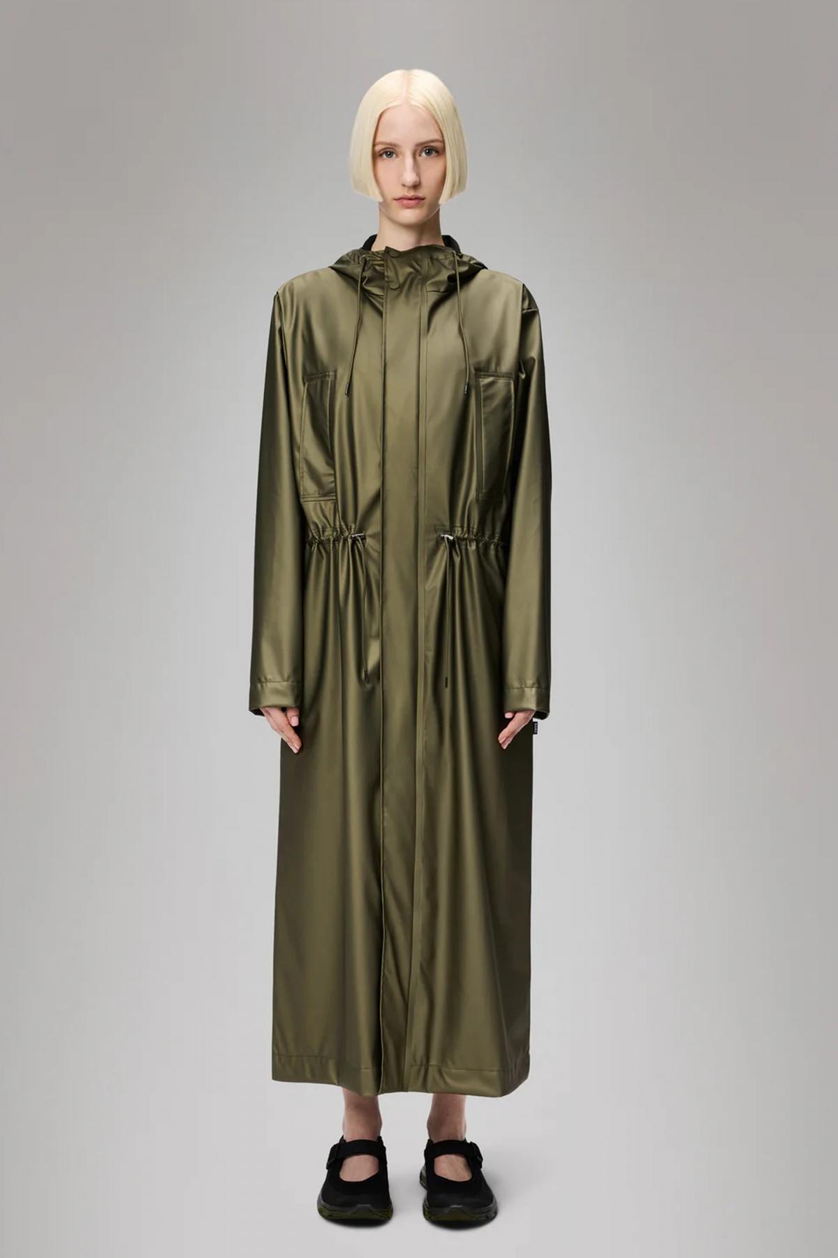 Kurtka RAINS BOLD LONGEST JACKET W3 Zielony 5/5