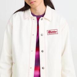 Veste Dickies Modèle Lewistown Denim Jacket Couleur Blanc