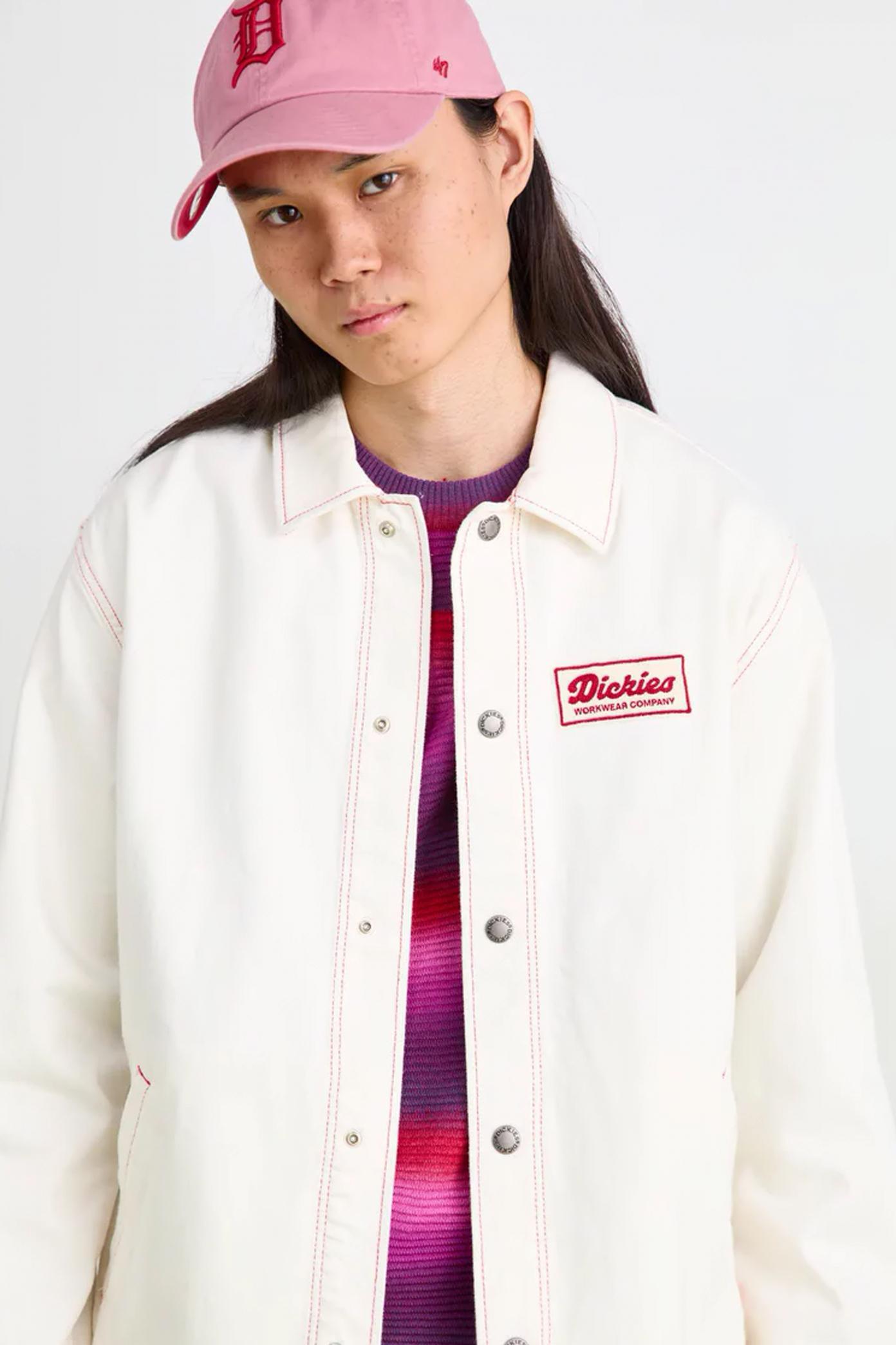 Veste Dickies Modèle Lewistown Denim Jacket Couleur Blanc 4/5