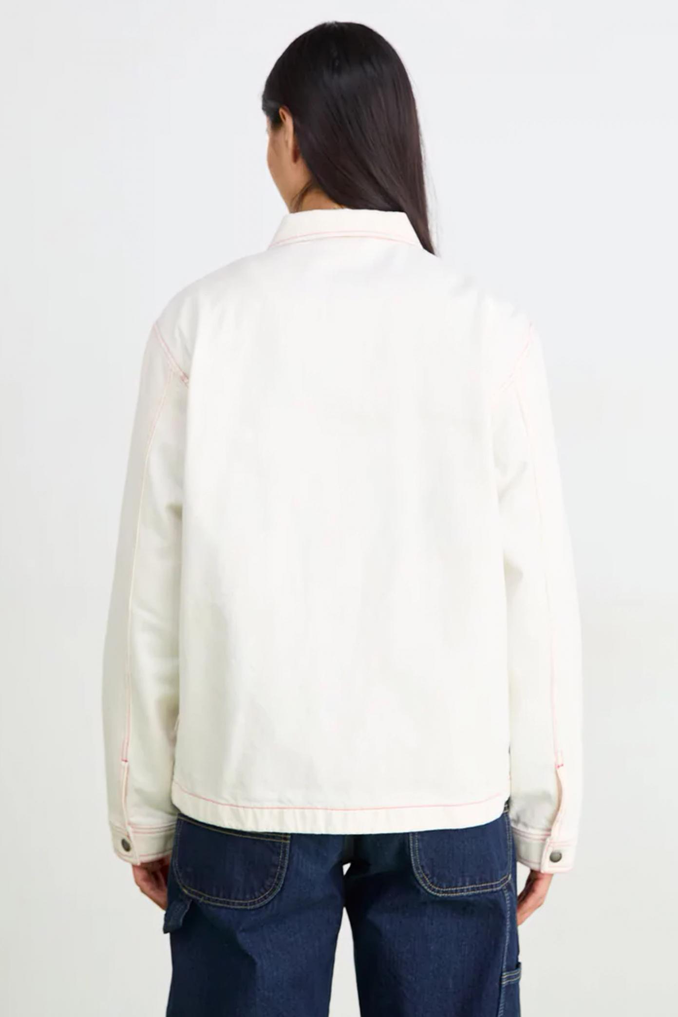 Veste Dickies Modèle Lewistown Denim Jacket Couleur Blanc 5/5