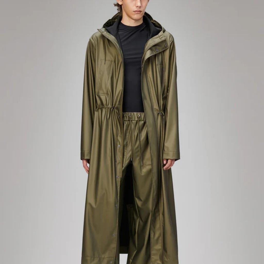 Kurtka RAINS BOLD LONGEST JACKET W3 Zielony 4/5