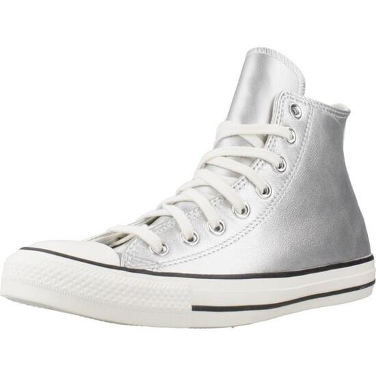 Zapatillas mujer Converse Chuck Taylor All Star Metallic Leather Plata