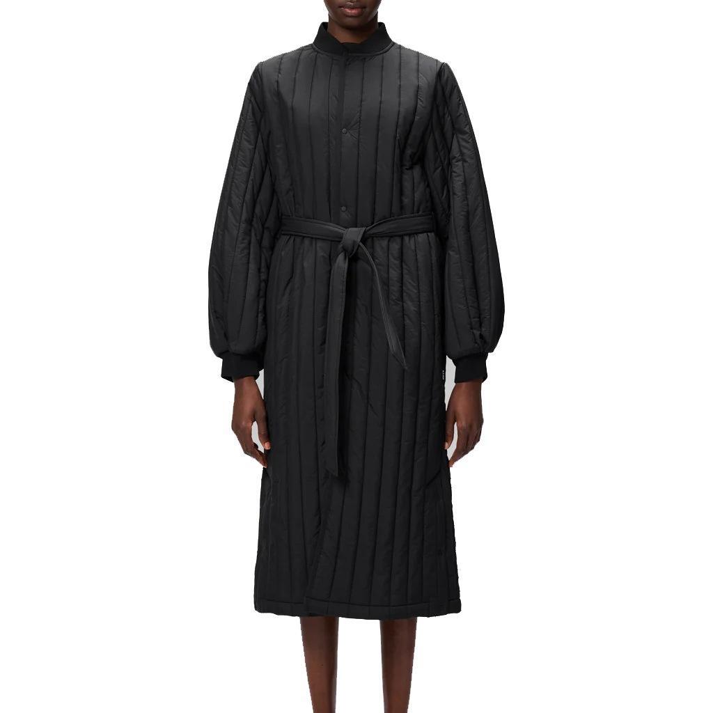 Jaqueta rains modelo banja liner w coat t1 cor preto