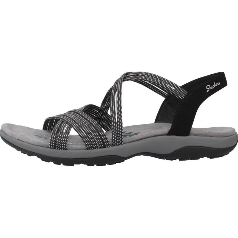 Sandales Skechers Modèle Reggae Slim - Turn It Up Couleur Noir
