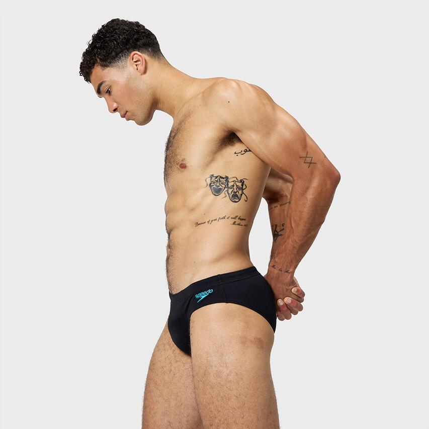 Slip - Natación - Hombre - resistente al cloro - negro/azul 3/6